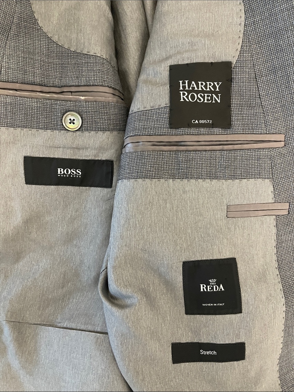 Hugo Boss Men’s Light Gray Single-Breasted Suit Blazer - Picture 2 of 7